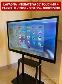 SCHERMO TOUCH INTERATTIVO COMPLETO DI CARRELLO