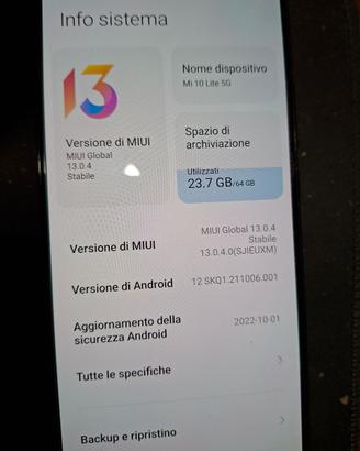 Smartphone Xiaomi Mi 10 Lite 5g 6gb RAM 64gb