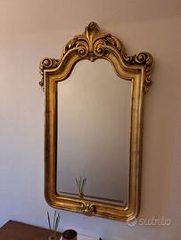 specchio vintage dorato stile barocco