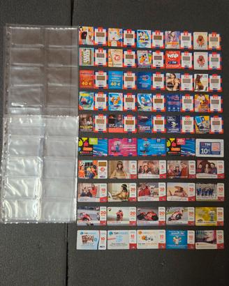 Lotto 50 Carte Ricarica TIM 2004-2019 + 5 Custodie