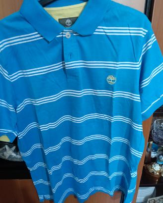 Polo azzurra uomo Timberland 