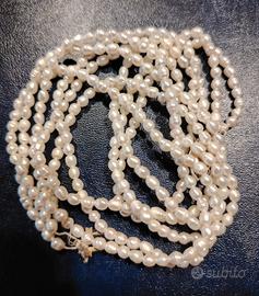 collana 3 fili perle di fiume
