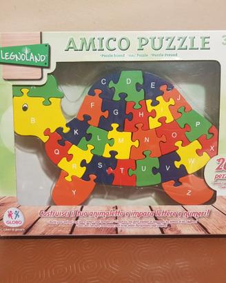 Puzzle Tartaruga numeri e lettere Legnoland