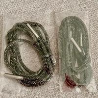 Lacci donna nuovi nero lurex 1 mt