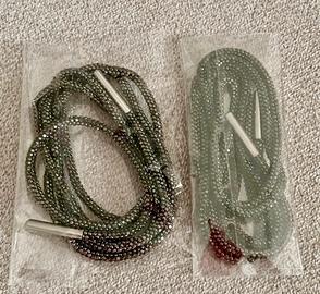 Lacci donna nuovi nero lurex 1 mt