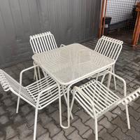 Tavolo 4 sedie ferro 80x80