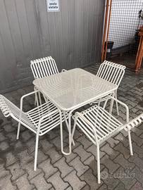 Tavolo 4 sedie ferro 80x80