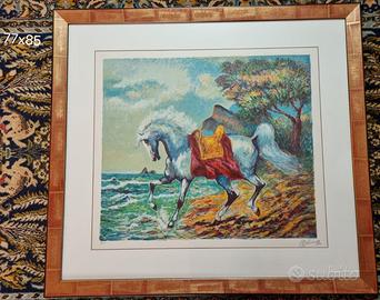 Giovan Francesco Gonzaga, serigrafia con cavallo