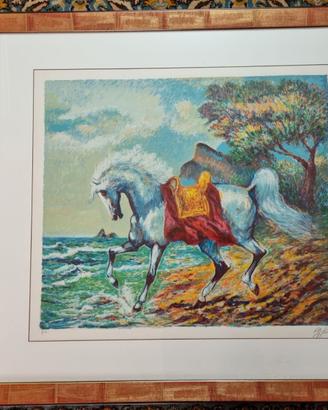 Giovan Francesco Gonzaga, serigrafia con cavallo