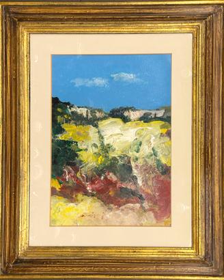Sergio Scatizzi pittore quadro olio su cartone Pae