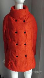 Cappotto donna lana merino imbottito piuma caldo e