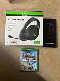 Hyperx cloudx flight cuffie supporto
