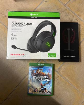 Hyperx cloudx flight cuffie supporto