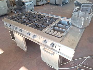 blocco cucina e cuocipasta a gas usato