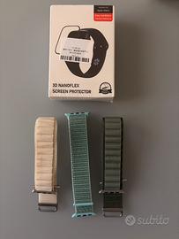 Tre cinturini + vetro schermo Apple Watch 46mm