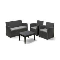 Set da giardino Lounge – grafite, nuovo in scatola