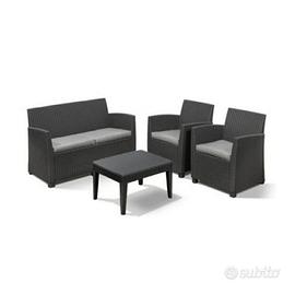 Set da giardino Lounge – grafite, nuovo in scatola