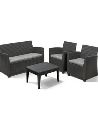 Set da giardino Lounge – grafite, nuovo in scatola