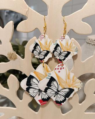 Butterfly earrings Orecchini stampa farfalla donna