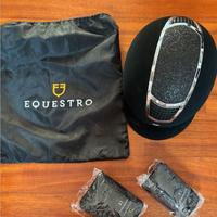 Cap Ultra-light Equestro in Velluto con Strass