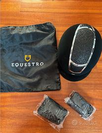 Cap Ultra-light Equestro in Velluto con Strass