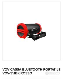 VOV CASSA BLUETOOTH PORTATILE VOV-S11BK ROSSO