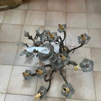 Lampadario stile barocco in rame