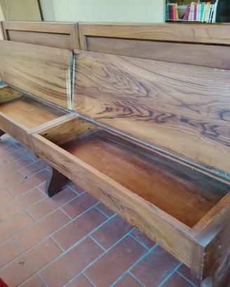 Cassapanca in legno massello artigianale 220 cm