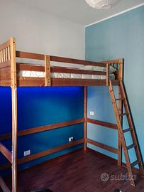 Letto a castello in legno massello