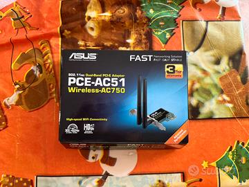 ASUS PCE-AC51 Scheda rete PCI-Ex Wireless AC750