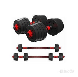 Set di pesi 35 KG 2 MANUBRI + 1 BILANCERE per Body