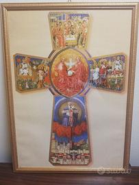 Quadro con conice e vetro la passione del cristo