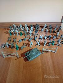 Soldatini in plastica 53 Pz. + Carrarmato 