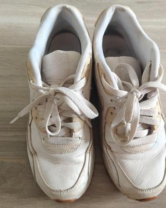 Scarpe Nike Air Max 90 Leather Donna 37.5 Bianche