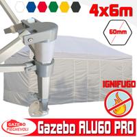 Gazebo tendone pieghevole 6x4 certificato ignifugo