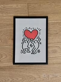 Keith Haring-poster con cornice