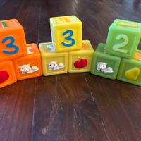 CUBETTI DI GOMMA “Con Numeri e Animali “Vintage