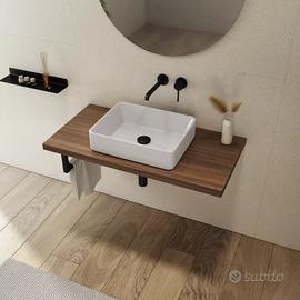 mensola top ripiano sospeso lavabo appoggio 3,8cm