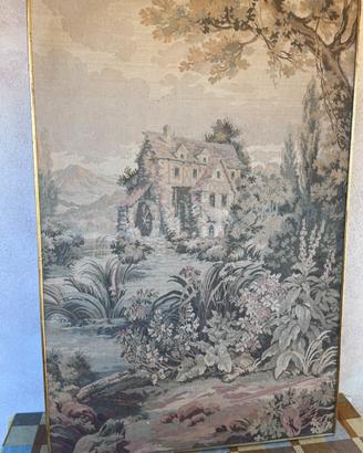 Arazzo Gobelin vintage con mulino