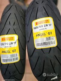 Coppia gomme pirelli angel 160.60.17 + 120.70.17