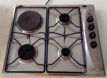 Piano cottura incasso 3 gas + 1 piastra elettrica