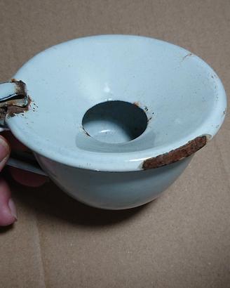 Antica Sputacchiera inizio '900 metallo smaltato 