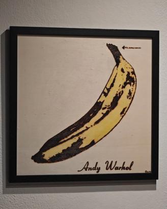 Velvet Underground Pirografia fatta a mano 32x32cm