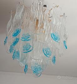Lampadario Cascata Murano BARBINI 7 Luci Cristallo