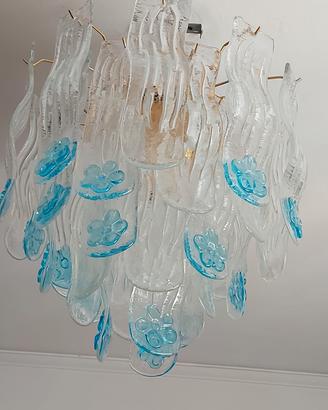 Lampadario Cascata Murano BARBINI 7 Luci Cristallo
