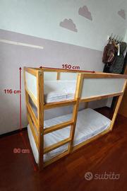 Letto castello bambini artigianale