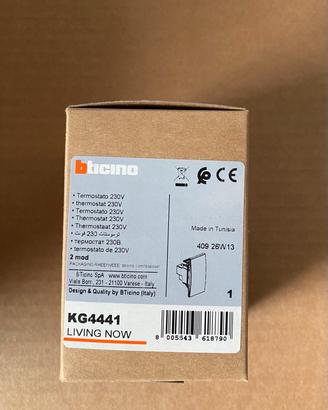Termostato BTicino Living Now KG4441 Nero (Nuovo)