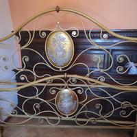 Testiera e pediera letto in ferro battuto