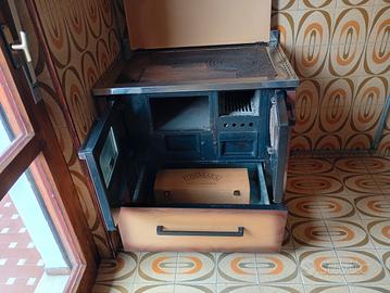 stufa a legna con forno e cassettone