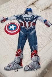 COSTUME CARNEVALE CAPITAN AMERICA 7-8 ANNI